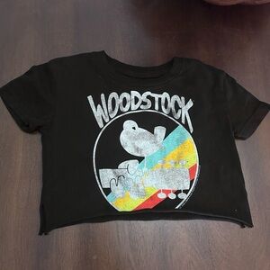 Rowdy Sprout Black Woodstock Kids Tee